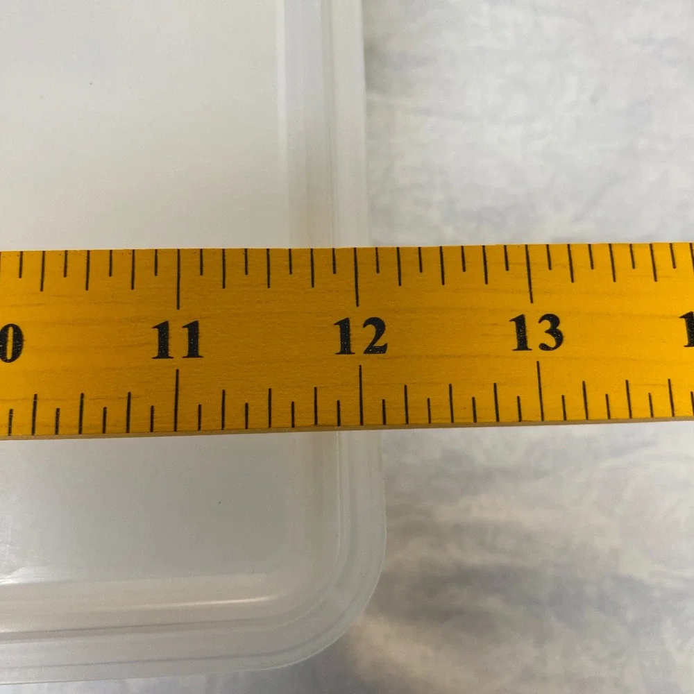 Vintage Tupperware Servalier Rectangular Storage Container 678-3 677-3 White Lid